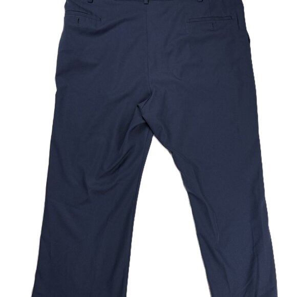 Haggar Cool 18 Pro Mens Classic Fit - Navy Pleated Pant - 48x32 Bigand Tall - Picture 2 of 9